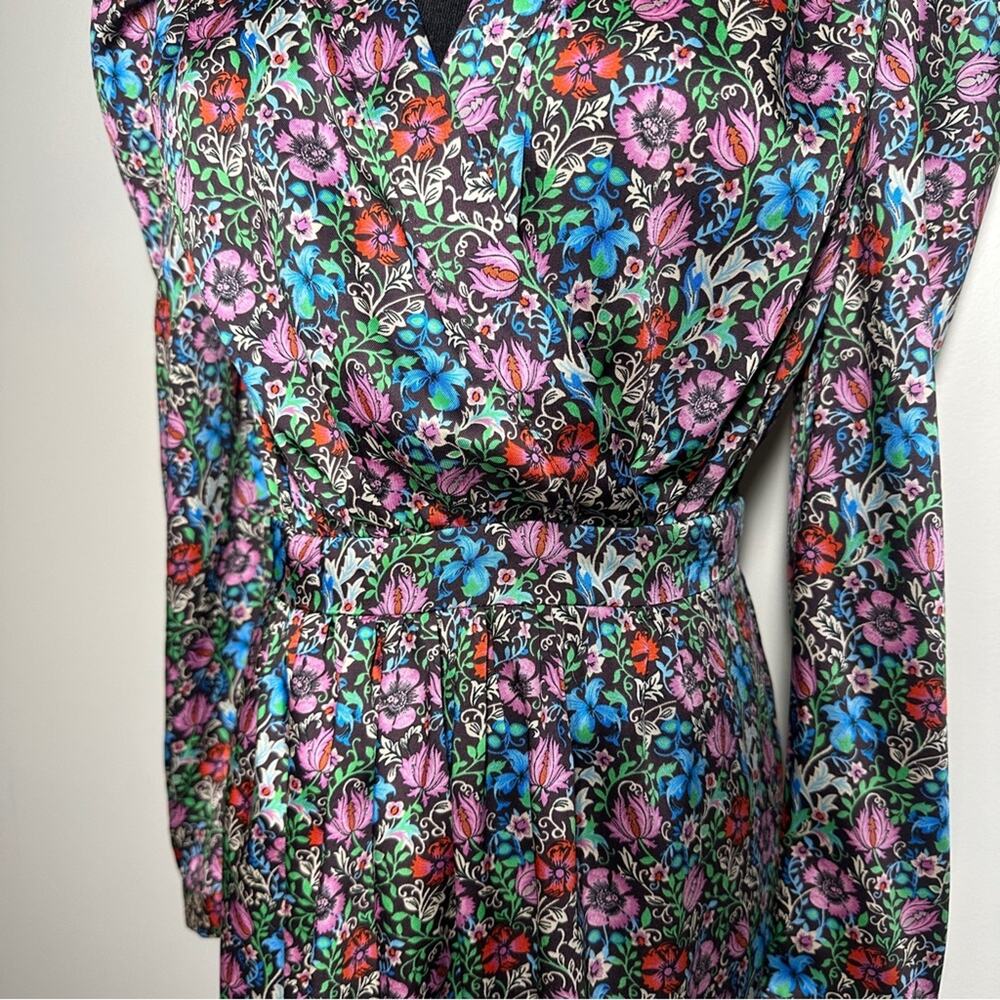 MANGO Printed Floral Dress with Balloon Sleeves Size 4 - Picture 7 of 12
